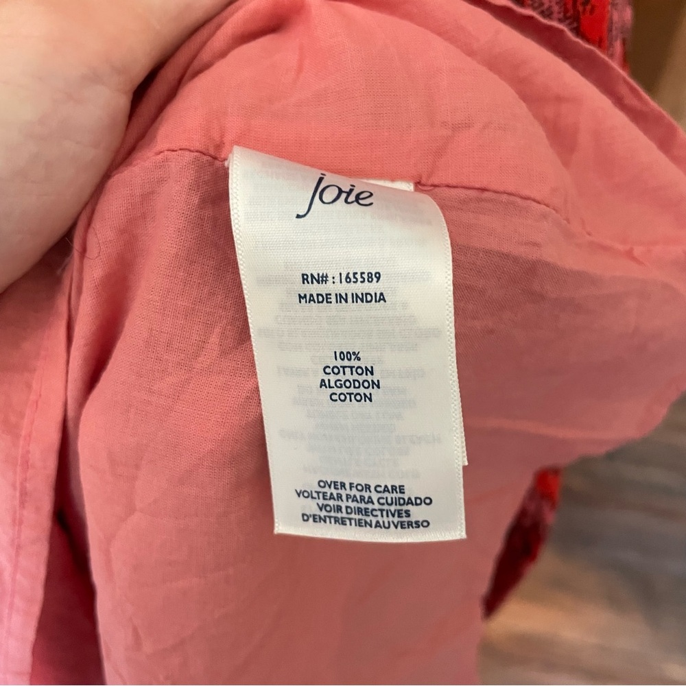 Joie 100% Cotton Bohemian Maxi Summer Sun Tank Dress Large - Picture 10 of 13